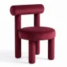 Buy Dining Chair - Upholstered in Velvet - Rhys Wine 60708