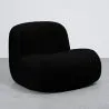 Buy Modern Minimalist Curved Design Velvet Upholstered Armchair - Comfort and Contemporary Style - Büba Black 61587