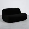 Buy Modern Minimalist Curved Design Velvet Upholstered Sofa - Comfort and Contemporary Style - Büba Black 61588
