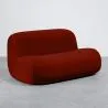 Buy Modern Minimalist Curved Design Velvet Upholstered Sofa - Comfort and Contemporary Style - Büba Red 61588