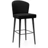 Buy Velvet Upholstered Bar Stool - Modern and Premium Design for Restaurants, Hotels, and Homes - Velvet Icon Black 61585
