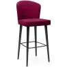 Buy Velvet Upholstered Bar Stool - Modern and Premium Design for Restaurants, Hotels, and Homes - Velvet Icon Wine 61585