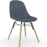 Velvet Dining Chair - Scandinavian Design and Wooden Legs - Skögur image 9