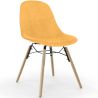 Velvet Dining Chair - Scandinavian Design and Wooden Legs - Skögur image 9