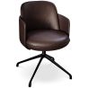 Swivel Armchair Upholstered in Leather - Modern Design for Luxury Offices and Hotels - Carla image 9