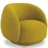 Buy Enveloping Upholstered Armchair - Modern Curved Style - Bobby Yellow 61586