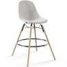 Velvet Bar Stool - Scandinavian Design and Wooden Legs - Skögur image 9