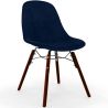 Velvet Dining Chair - Scandinavian Design and Dark Wood Legs - Skögur image 9