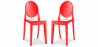 Buy Pack of 2 Transparent Dining Chairs - Victoria Queen Red 58734 in the United Kingdom