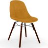 Velvet Dining Chair - Scandinavian Design and Dark Wood Legs - Skögur image 9