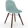 Velvet Dining Chair - Scandinavian Design and Dark Wood Legs - Skögur image 9