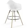 Velvet Bar Stool - Scandinavian Design and Wooden Legs - Nordika image 9