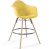 Velvet Bar Stool - Scandinavian Design and Wooden Legs - Nordika image 9