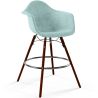 Velvet Bar Stool - Scandinavian Design and Dark Wood Legs - Nordika image 9