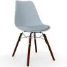 Dining Chair with Cushion - Scandinavian Design and Wooden Dark Legs - Skögur image 9