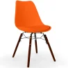 Dining Chair with Cushion - Scandinavian Design and Wooden Dark Legs - Skögur image 9