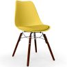 Dining Chair with Cushion - Scandinavian Design and Wooden Dark Legs - Skögur image 9