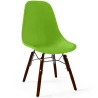 Buy Children Chair - Scandinavian Design - Dark Wooden Legs - Skögur Green 61699