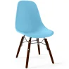 Buy Children Chair - Scandinavian Design - Dark Wooden Legs - Skögur Light blue 61699