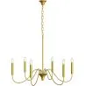 Gold 6-Arm Pendant Lamp – Modern Chandelier Style in Metal - Vintessa image 9