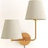 Buy Golden Wall Lamp with Cable and Two Shades - Bretaña Cream 61743