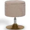 Buy Stool With Storage Upholstered In Chenille - Tony Beige 61758