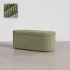 Bench With Internal Storage Upholstered In Velvet Corduroy Fabric - Eiren image 9