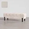 Chesterfield Style Bench Upholstered In Velvet With Iron Legs - Hamptons image 9