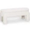 Buy Bench With Storage Upholstered In Off-White Bouclé Fabric – Modern Seat For Living Room And Bedroom - Boreta White 61772