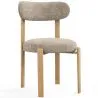 Dining chair Linen upholstered - Oak effect legs - Ergonomic and modern design - Okare image 9