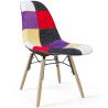 Dining Chair - Patchwork Upholstery - Scandinavian Design and Wooden Legs - Skögur image 9