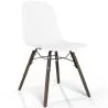 Buy Dining chair with dark wood legs – Modern style and functionality - Broly White 61793