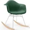 Buy Rocking Chair Modern Fabric Upholstered – Nordic Style - Nordika Dark green 61813