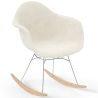 Rocking Chair Bouclé with Arms – Scandinavian Design with Steel and Wood - Nordika image 9