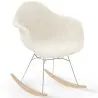 Rocking Chair Bouclé with Arms – Scandinavian Design with Steel and Wood - Nordika image 9