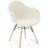 Buy Chair with arms - Upholstered bouclé - Scandinavian - Dining room, office or waiting room - Nordika White 61819