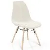 Dining chair Scandinavian upholstered in bouclé – Dining or desk - Skögur image 9