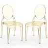 Buy Pack of 2 Dining Chairs Transparent - Estilo Victoria  Amber 61554