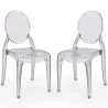 Buy Pack of 2 Dining Chairs Transparent - Estilo Victoria  Grey transparent 61554