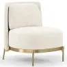 Buy Designer Armchair - Velvet Upholstered - Kanla White 61001