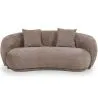Buy Curved Contemporary Style Design Sofa Upholstered in Chenille - Curvy Taupe 61557
