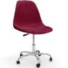 Office Chair Swivel with Wheels – Velvet Upholstery – Steel Legs - Denisse image 9
