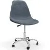 Buy Office Chair Swivel with Wheels – Velvet Upholstery – Steel Legs - Denisse Dark grey 61831