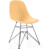 Buy Dining Chair with Metal Legs – Modern Design – Denisse Pastel orange 61833