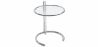 Buy Adjustable Round Side Table - Glass and Steel - Lake Steel 15421 - in the UK