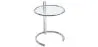 Adjustable Round Side Table - Glass and Steel - Lake image 9