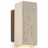 Buy Wall Light – Wood & Travertine Wall Sconce – Violette Beige 61884
