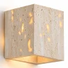 Buy Wall Light – Square Travertine Wall Sconce – Violette Beige 61885