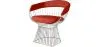 Dining Chair with Armrests - Leather and Metal - Barrel image 9