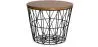 Round Side Table - Industrial Design - Wood and Metal - Basker image 9